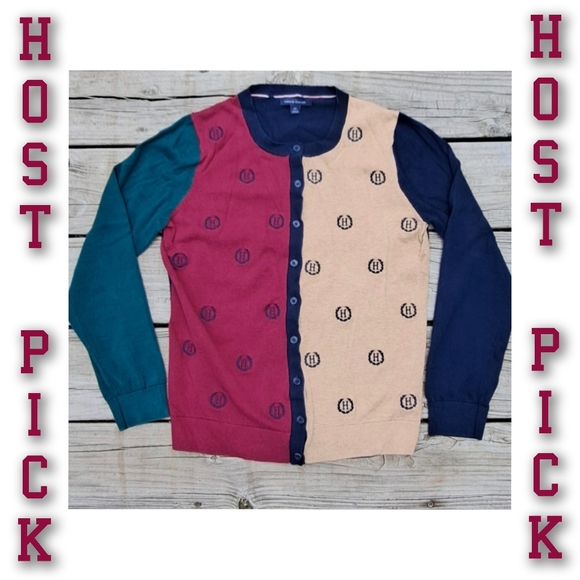 Tommy Hilfiger Sweaters - Vintage HP Tommy Hilfiger Multi Color Button Up Cardigan